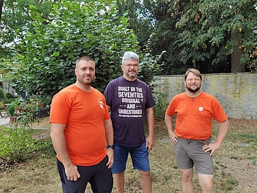 Die drei mitteldeutschen Landesvorsitzenden in Oberzell: Jörg Bosse (ST), Martin Truckenbrodt (TH), Jens Gagelmann (SN) - v.l.n.r.